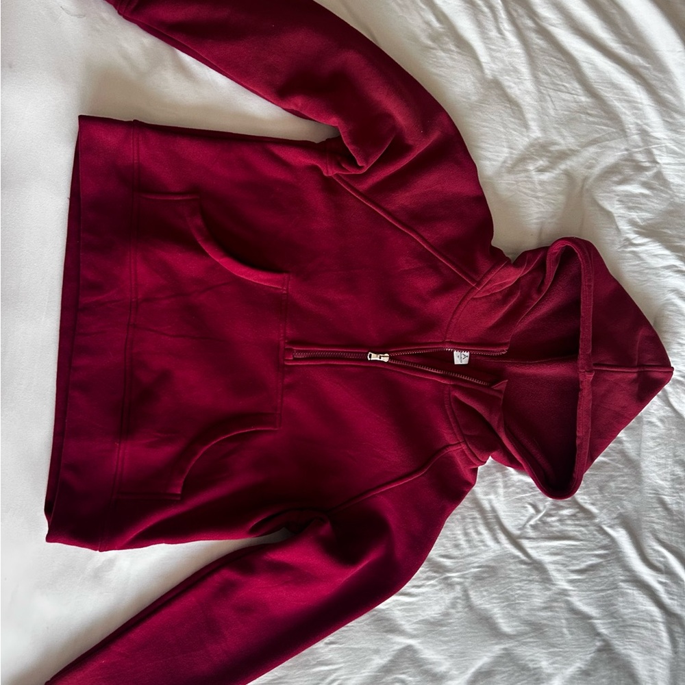 Champion Deep Red Hoodie with Zip